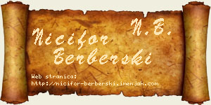 Nićifor Berberski vizit kartica